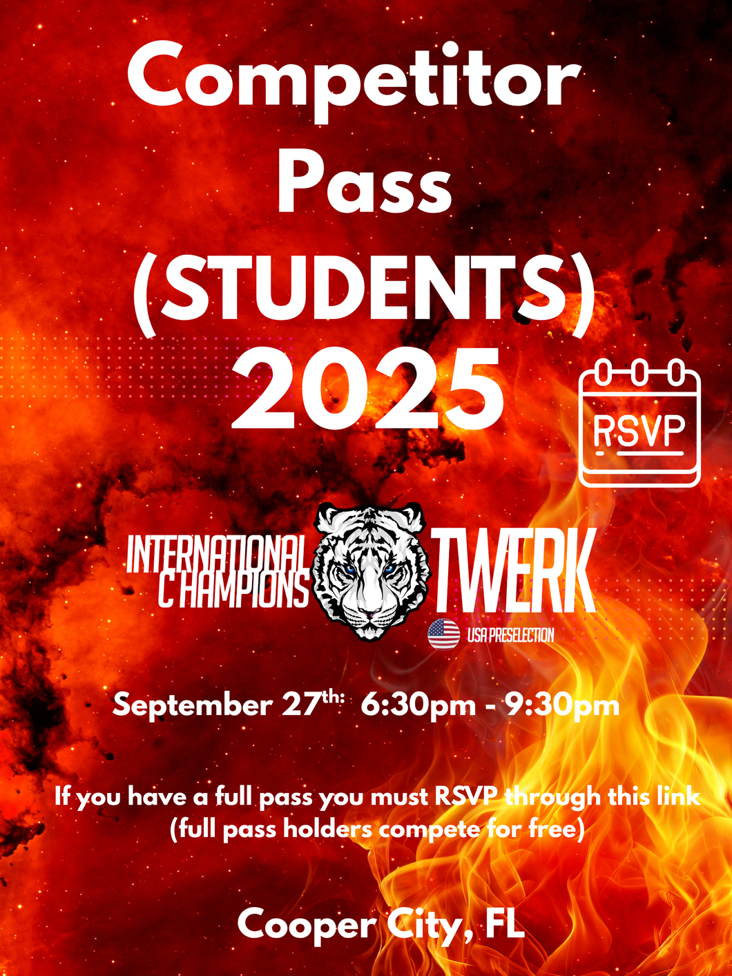 STUDENT COMPETITOR RSVP